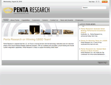 Tablet Screenshot of pentaresearch.com